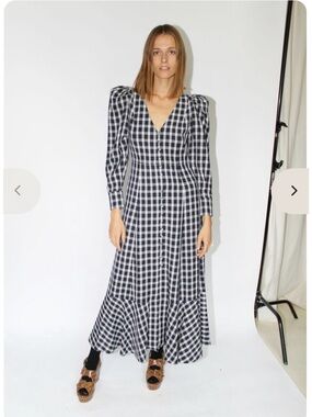 Mr. Larkin Penny dress in navy plaid. BNWT